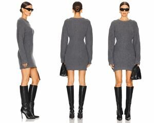 EB Denim Mercer Knit Mini Dress Bronx Grey Knit XS